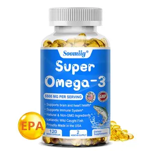 Soomiig Omega-3 Fish Oil and Krill Oil Health Supplement - Supports Brain and Heart Health - Supports Immune System Health - 120 Capsules